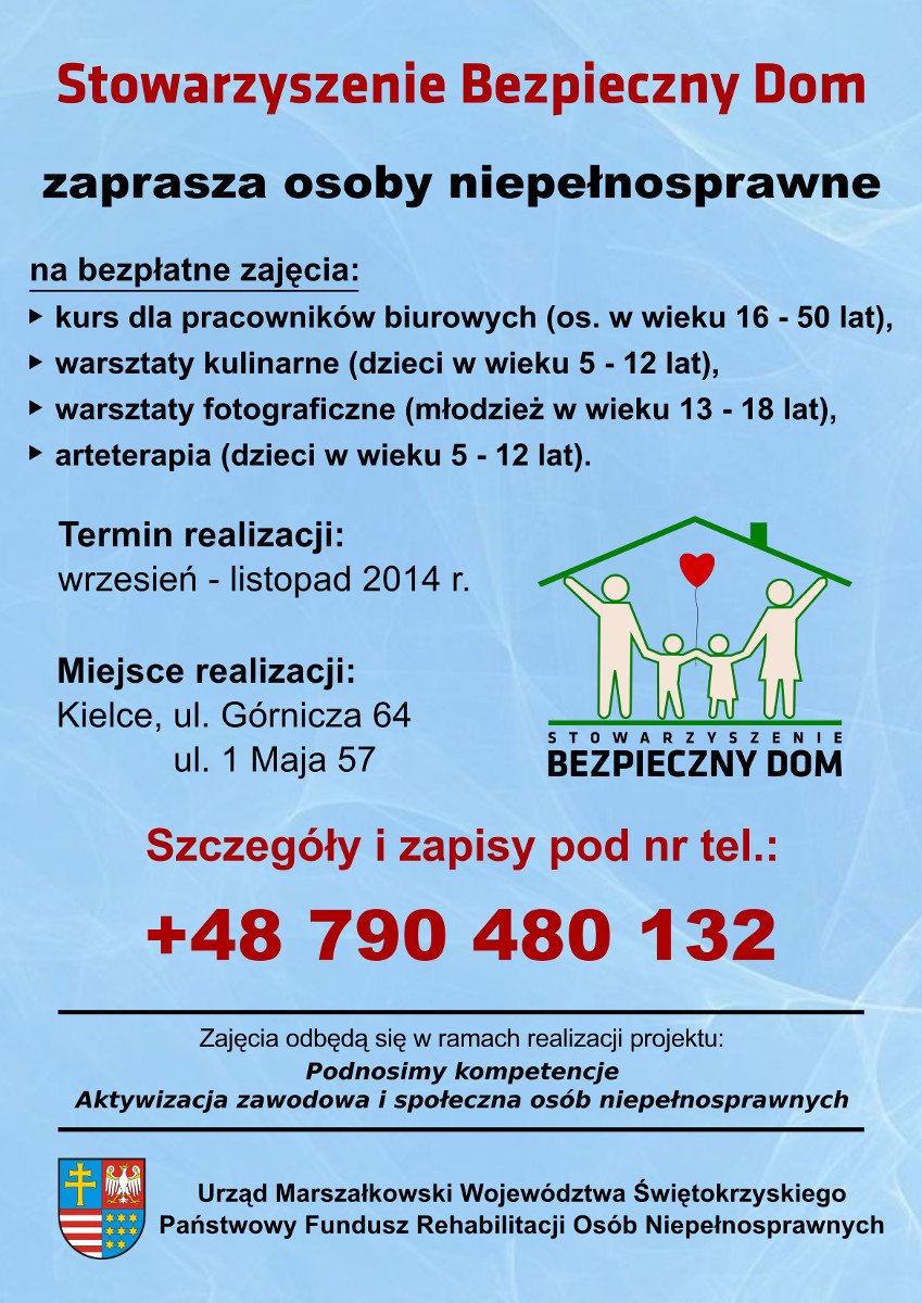 Zajęcia dla niepełnosprawnych